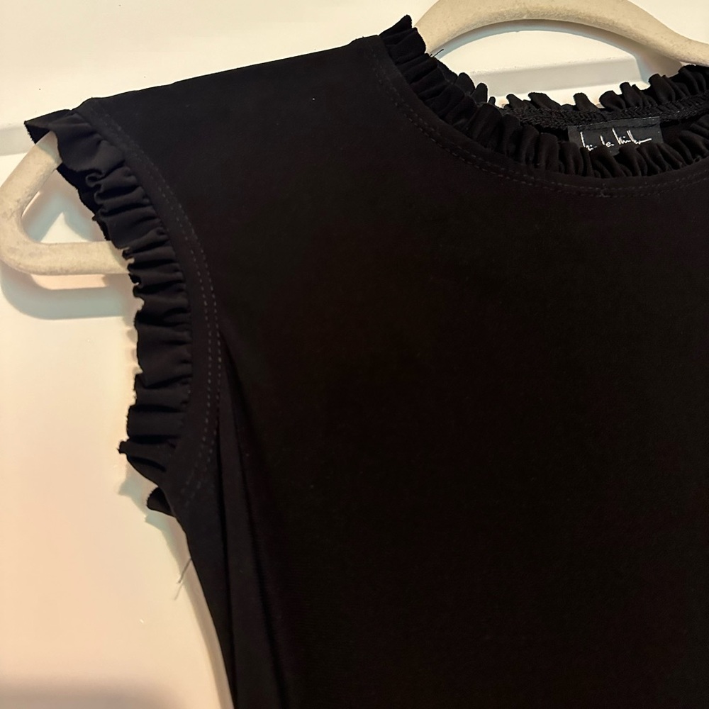 Nicole Miller ruffle black dress